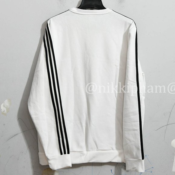 adidas Men’s Crew Neck Sweatshirt  in white - Picture 4 of 5